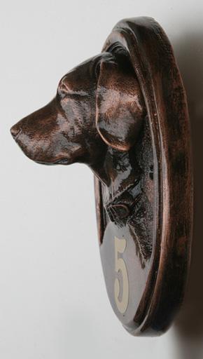 Dog House number sign