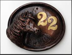 Horse house number sign